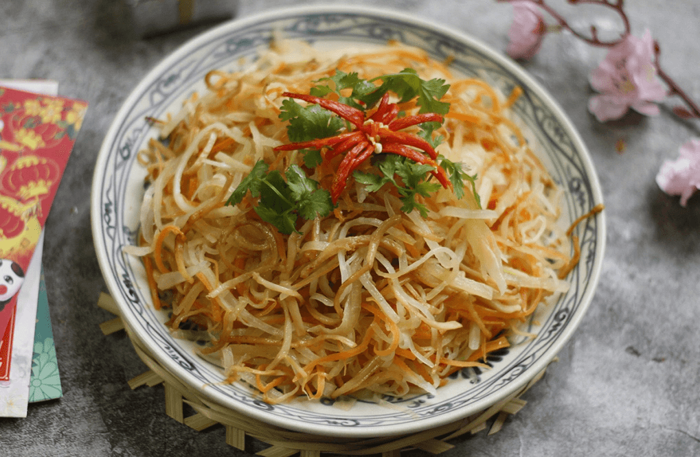 Món mực khô xào su hào