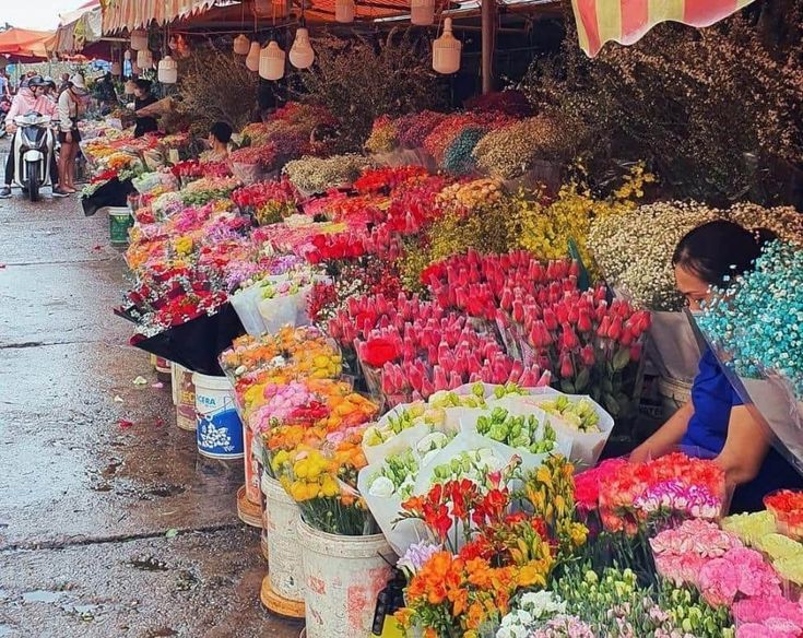 Quang Ba flower market