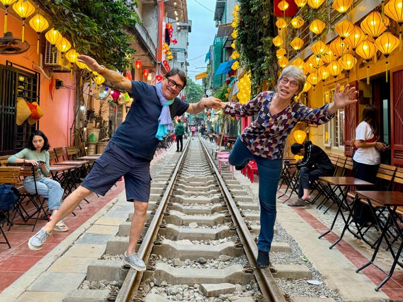Capture the perfect photo moment at Hanoi Train Street
